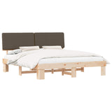 Letto con Testiera Rivestita Talpa 200 x 200 cm Pino massello