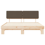 Letto con Testiera Rivestita Talpa 200 x 200 cm Pino massello