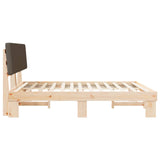 Letto con Testiera Rivestita Talpa 200 x 200 cm Pino massello