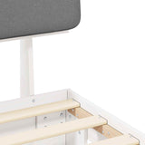 Letto con Testiera Rivestita Grigio chiaro 200 x 200 cm