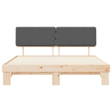 Letto con Testiera Rivestita Grigio scuro 180 x 200 cm