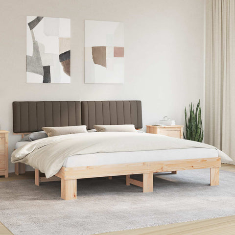 Letto con Testiera Rivestita Talpa 200 x 200 cm Pino massello