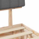 Letto con Testiera Rivestita Grigio chiaro 180 x 200 cm