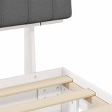 Letto con Testiera Rivestita Grigio chiaro 180 x 200 cm