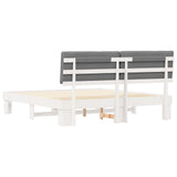 Letto con Testiera Rivestita Grigio chiaro 180 x 200 cm