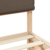 Letto con Testiera Rivestita Talpa 200 x 200 cm Pino massello