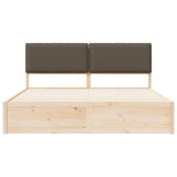 Letto con Testiera Rivestita Talpa 200 x 200 cm Pino massello