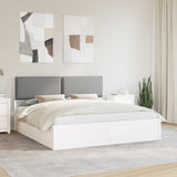 Letto con Testiera Rivestita Grigio chiaro 180 x 200 cm