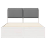 Letto con Testiera Rivestita Grigio chiaro 150 x 200 cm