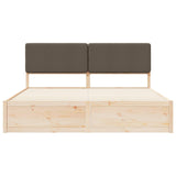 Letto con Testiera Rivestita Talpa 200 x 200 cm Pino massello