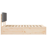 Letto con Testiera Rivestita Grigio chiaro 150 x 200 cm