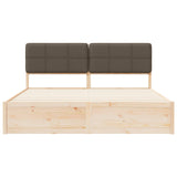 Letto con Testiera Rivestita Talpa 200 x 200 cm Pino massello