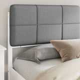 Letto con Testiera Rivestita Grigio chiaro 200 x 200 cm