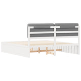 Letto con Testiera Rivestita Grigio chiaro 200 x 200 cm