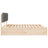 Letto con Testiera Rivestita Grigio chiaro 180 x 200 cm