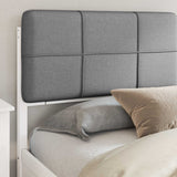 Letto con Testiera Rivestita Grigio chiaro 180 x 200 cm