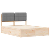 Letto con Testiera Rivestita Grigio chiaro 160 x 200 cm