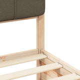 Letto con Testiera Rivestita Talpa 150 x 200 cm Pino massello