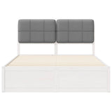 Letto con Testiera Rivestita Grigio chiaro 150 x 200 cm