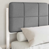 Letto con Testiera Rivestita Grigio chiaro 140 x 190 cm