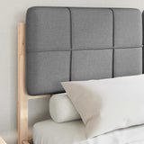 Letto con Testiera Rivestita Grigio chiaro 135 x 190 cm