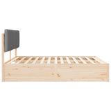 Letto con Testiera Rivestita Grigio chiaro 180 x 200 cm