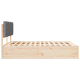 Letto con Testiera Rivestita Grigio chiaro 160 x 200 cm