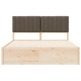 Letto con Testiera Rivestita Talpa 160 x 200 cm Pino massello