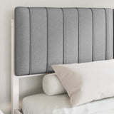 Letto con Testiera Rivestita Grigio chiaro 150 x 200 cm