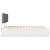 Letto con Testiera Rivestita Grigio chiaro 150 x 200 cm