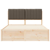 Letto con Testiera Rivestita Talpa 140 x 190 cm Pino massello