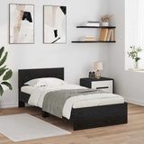 Struttura del letto Rovere Nero 100 x 200 cm Legno truciolato