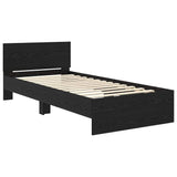 Struttura del letto Rovere Nero 90 x 200 cm Legno truciolato