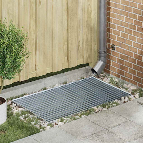 Grata Argento 30 x 30 x 2 cm Acciaio Zincato a Caldo