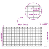 Grata Argento 80 x 40 x 2 cm Acciaio Zincato a Caldo