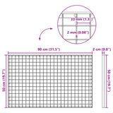 Grata Argento 80 x 50 x 2 cm Acciaio Zincato a Caldo