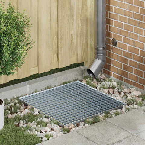 Grata Argento 60 x 60 x 2 cm Acciaio Zincato a Caldo