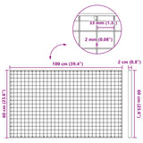 Grata Argento 100 x 60 x 2 cm Acciaio Zincato a Caldo