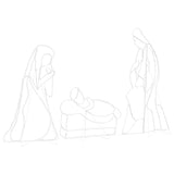 Scena di Natività Illuminata Multicolore 112 x 72 cm PVC