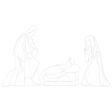 Scena di Natività Illuminata Multicolore 112 x 72 cm PVC