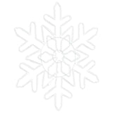Fiocco di Neve di Natale Blu 55,5 x 55,5 x 0,75 cm PVC