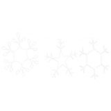 Fiocco di Neve di Natale Bianco caldo 45 x 38 cm PVC