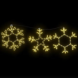 Fiocco di Neve di Natale Bianco caldo 45 x 38 cm PVC