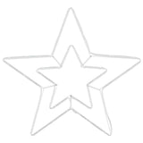 Stella di Natale Bianco Freddo 51,5 x 50 x 0,65 cm Ferro