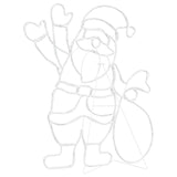 Luce Babbo Natale Multicolore 58.5 x 60 x 1.3 cm Ferro