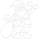 Luce Babbo Natale Multicolore 58.5 x 60 x 1.3 cm Ferro