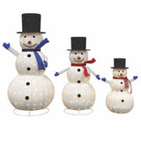 Familia di Pupazzi di Neve Natalizi 3 pcs Bianco caldo