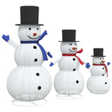 Familia di Pupazzi di Neve Natalizi 3 pcs Bianco caldo