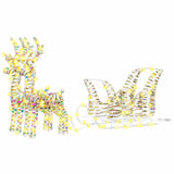 Slitta trainata da renna Bianco caldo 30 x 12 x 54.5 cm PET