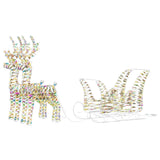 Slitta trainata da renna Bianco caldo 30 x 12 x 54.5 cm PET